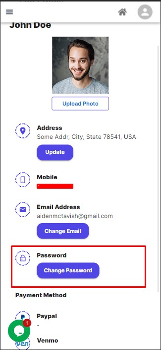 Change password