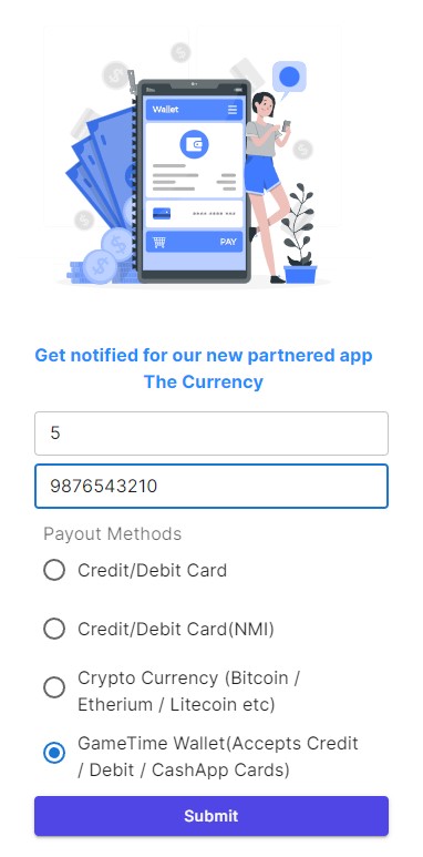 Open GameTime Wallet